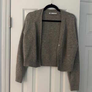 Zara Heather Gray Knit Sweater